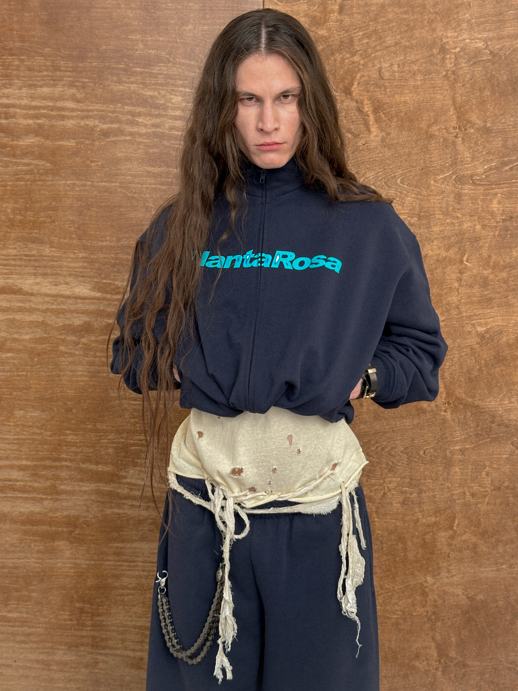 METALLIC-BLUE ZIP