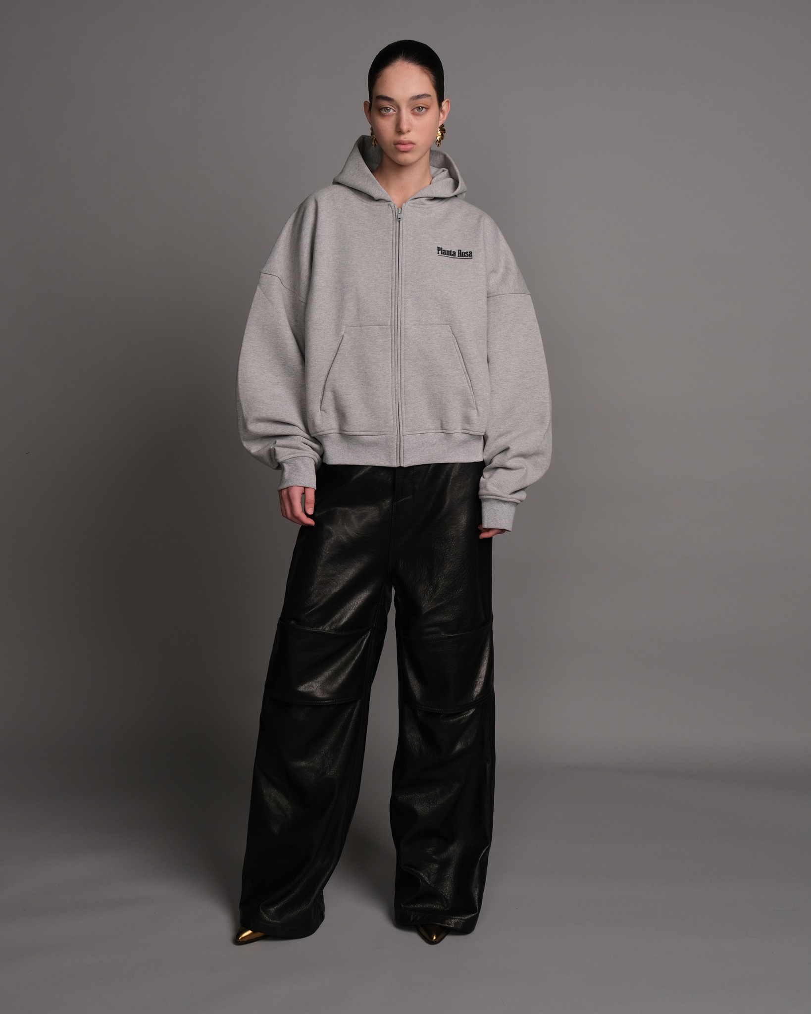 LEATHER CARGO PANTS
