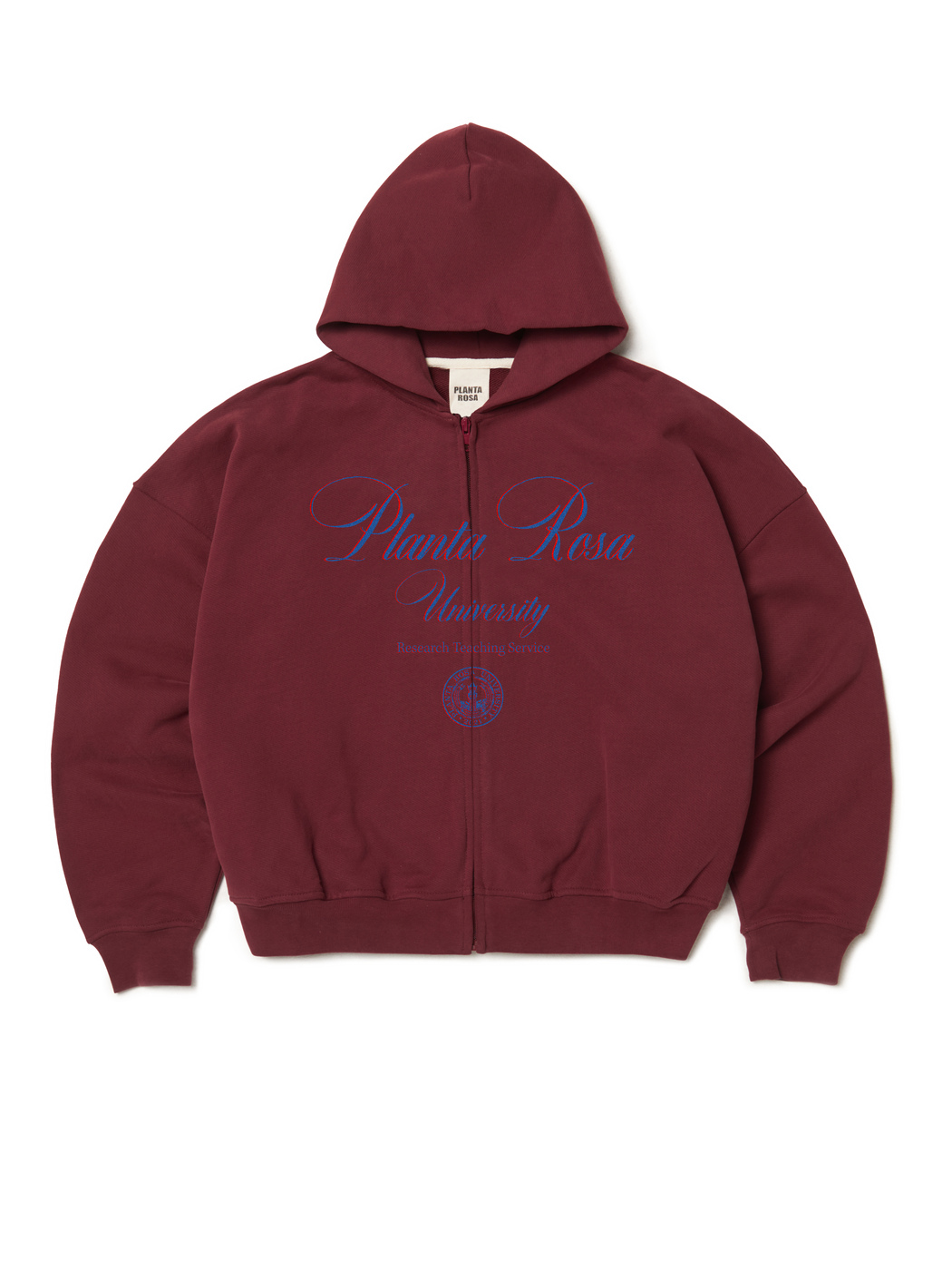 UNIVERSITY ZIP HOODIE 470-WINE VELVET