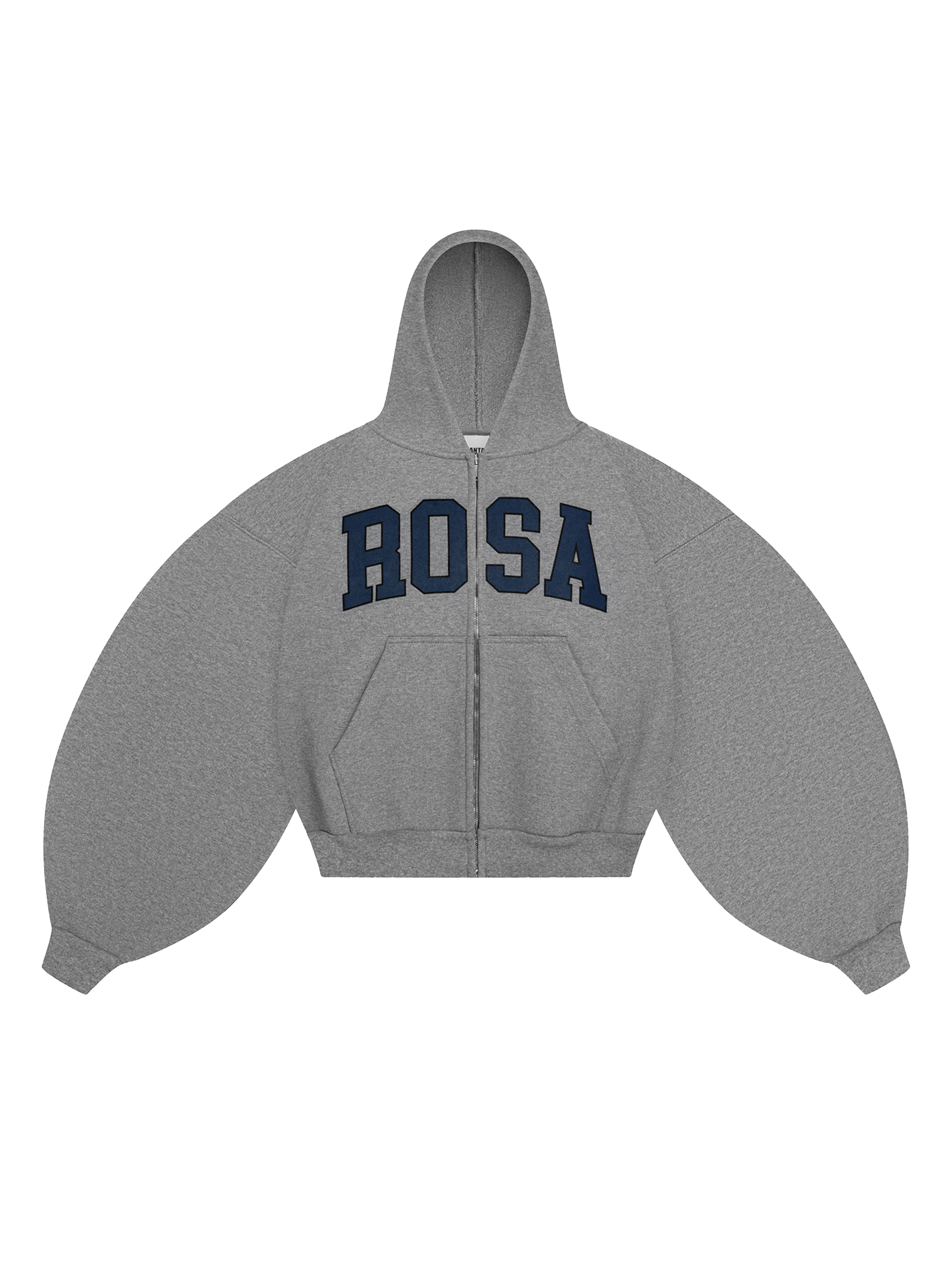  ROSA ZIP HOODIE 750-DUSKY GREY VELVET