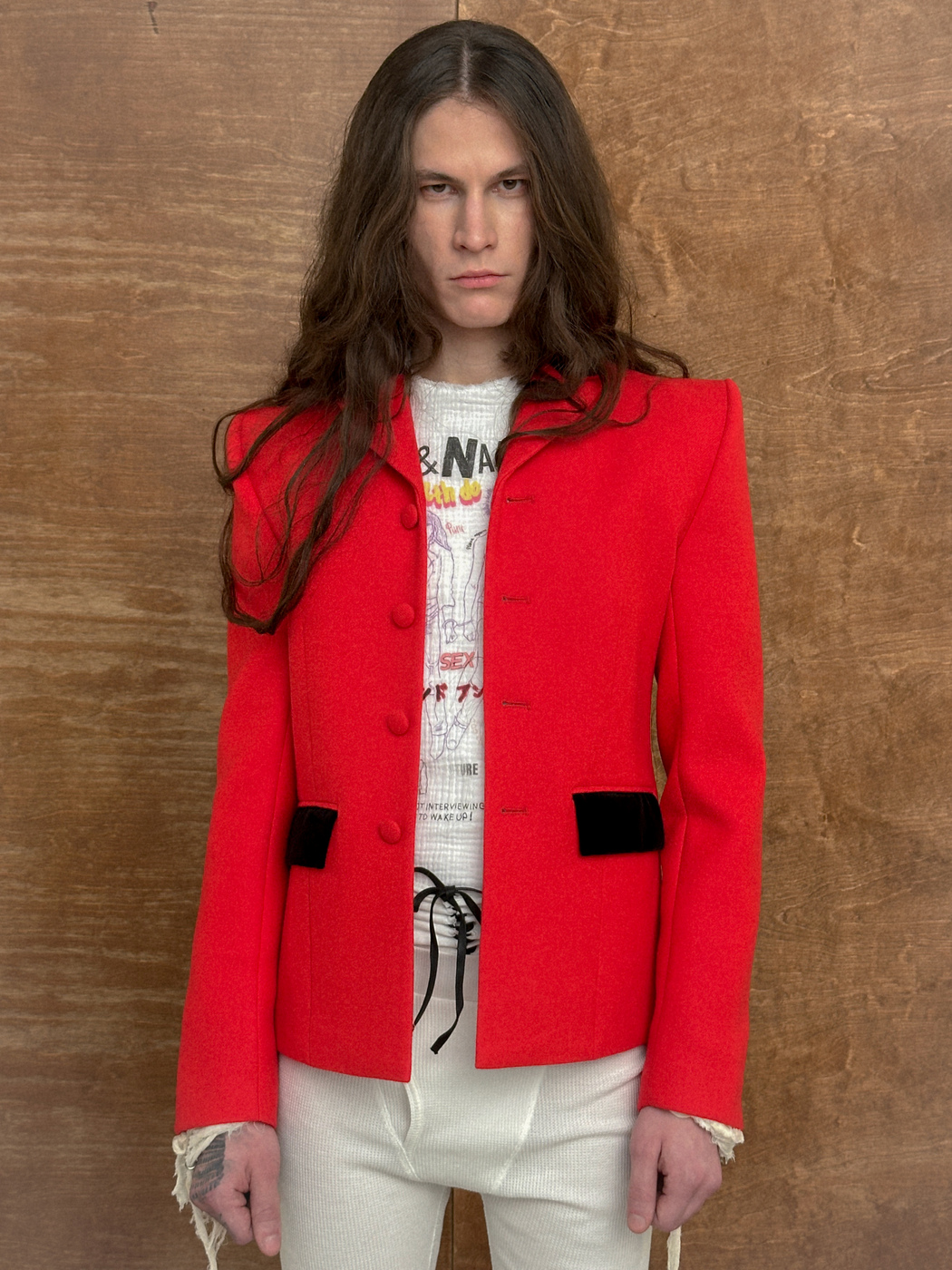 JACKET RED WOOL