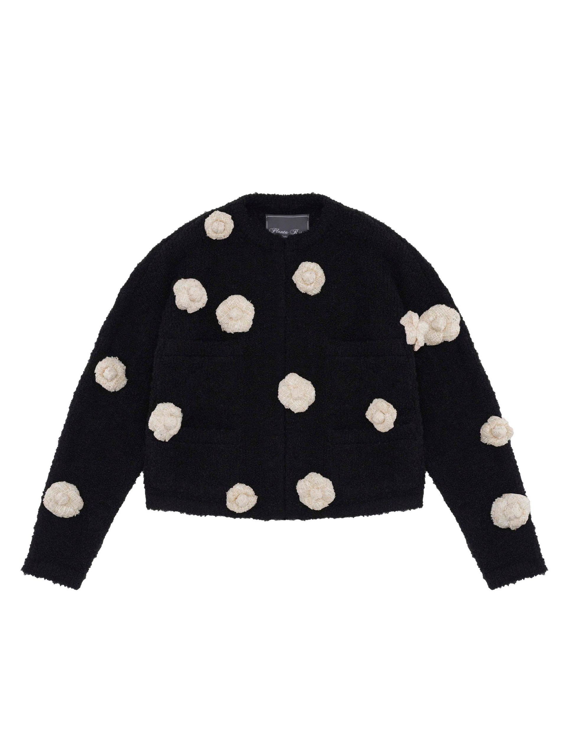 FLOWER CARDIGAN - BLACK 