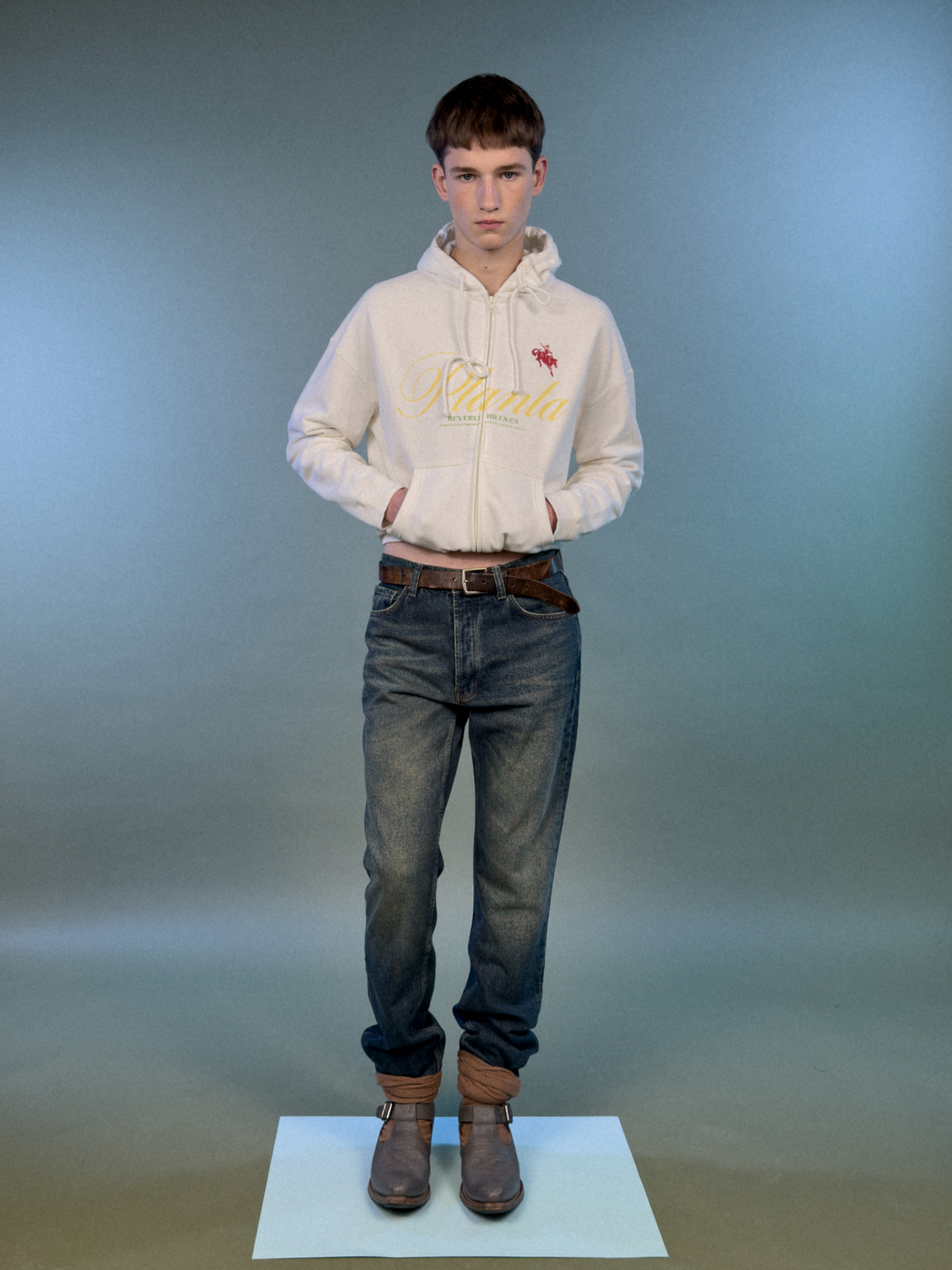 RODEO ITALIC ZIP HOODIE