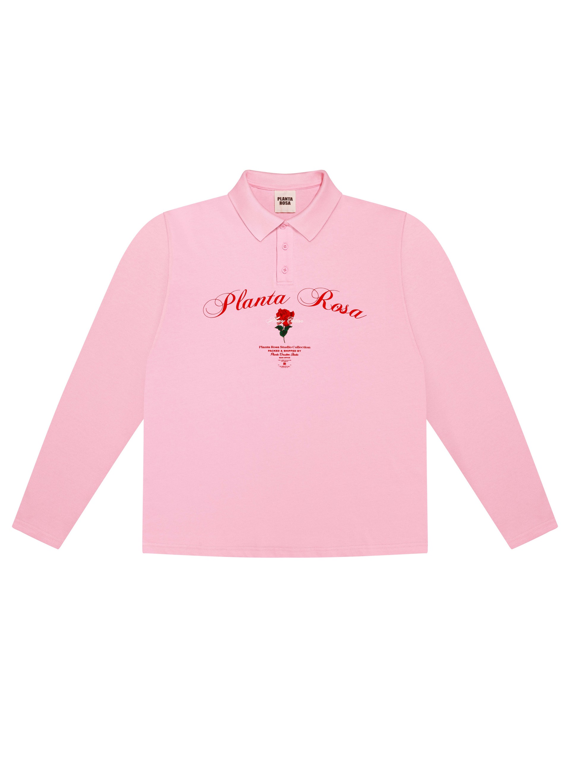 ROSE POLO LONG SLEEVE  220-PINK