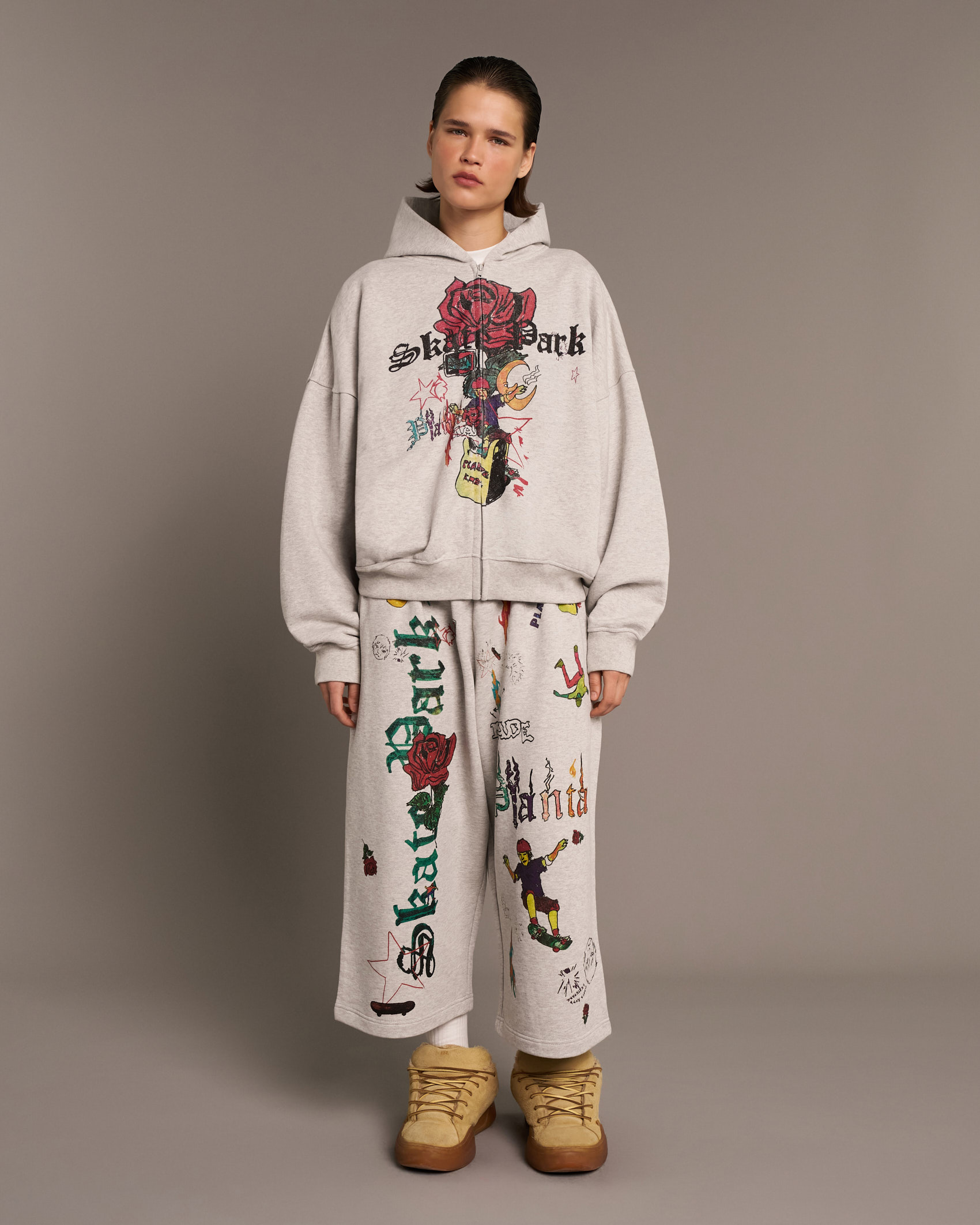 PUNK ROSA ZIP HOODIE