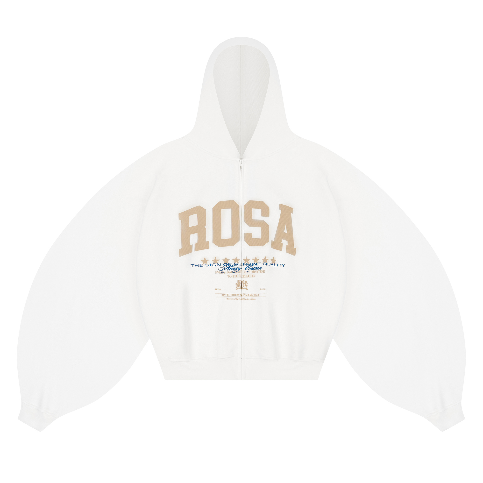 COLLEGE-ROSA  ZIP HOODIE