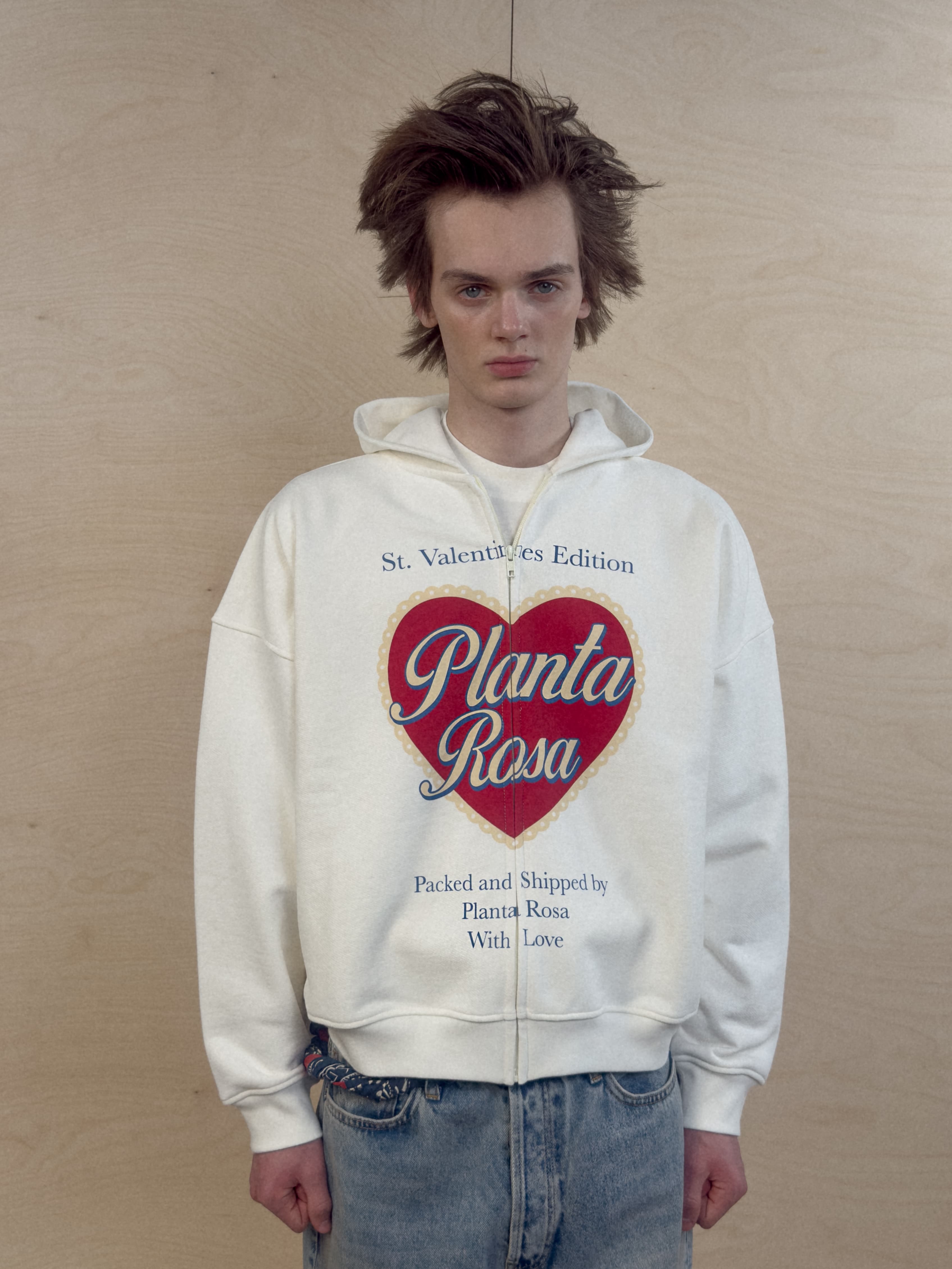 DENTELLE-HEART ZIP HOODIE