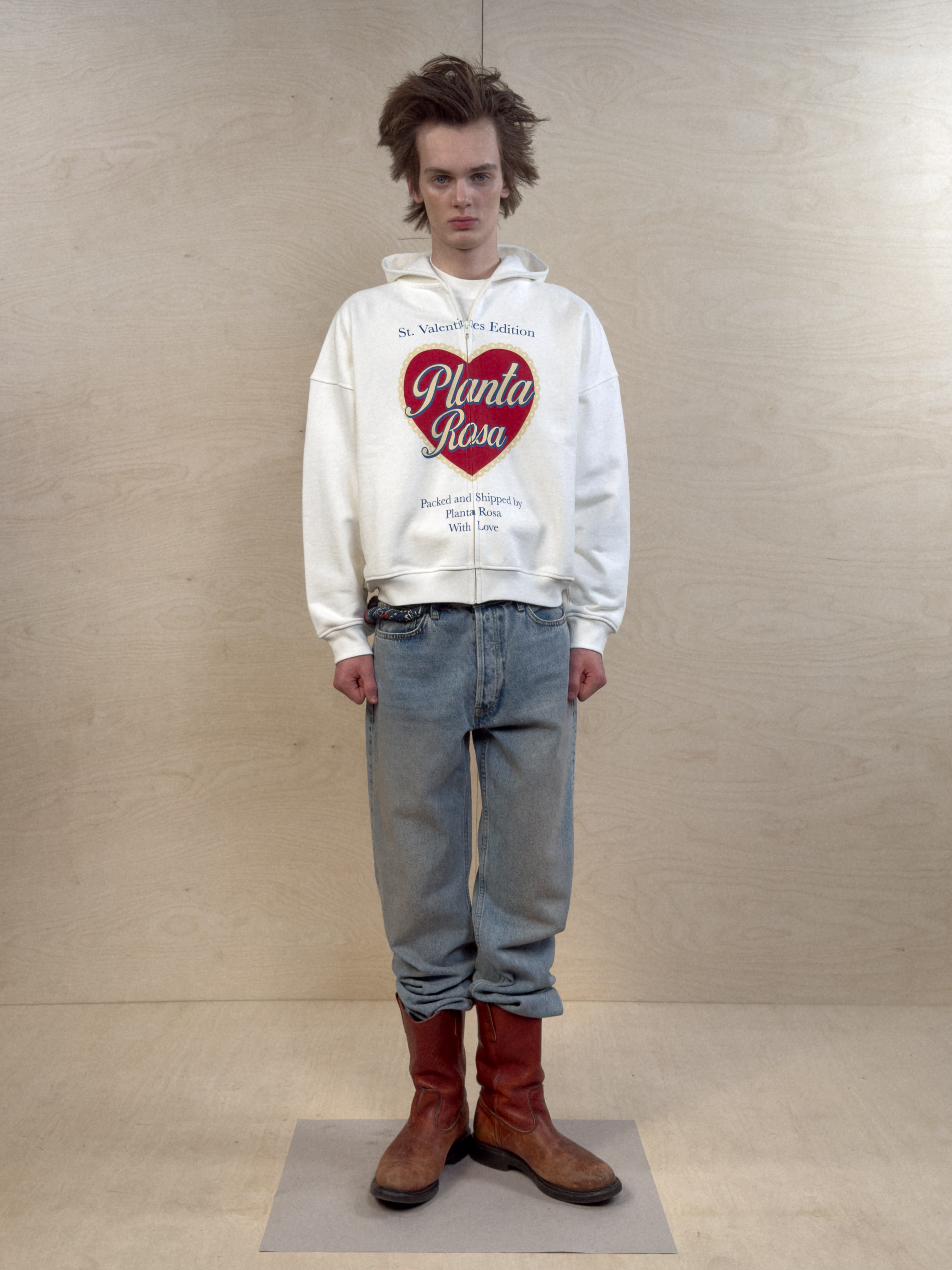 DENTELLE-HEART ZIP HOODIE