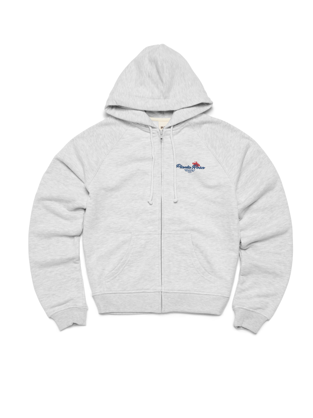 SCINTILLA-BLUE ZIP HOODIE 370- GREY VELVET