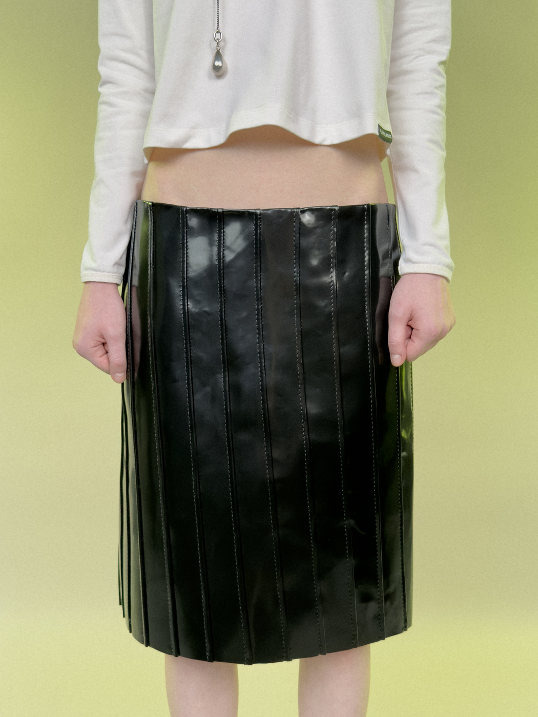 VINYL LEATHER SKIRT