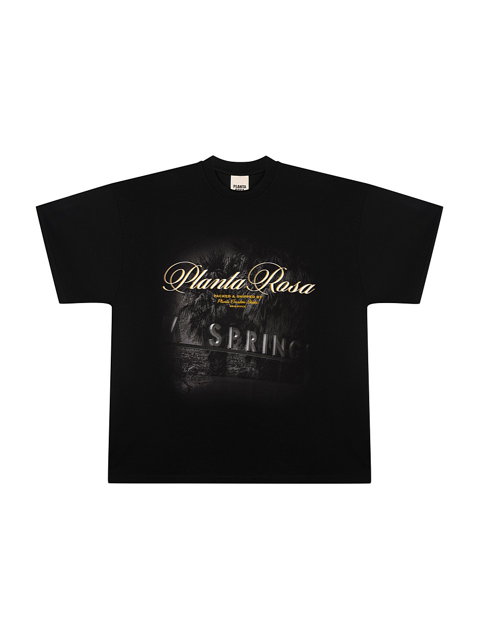 PALMS-DUSK T-SHIRT 220-BLACK VELVET