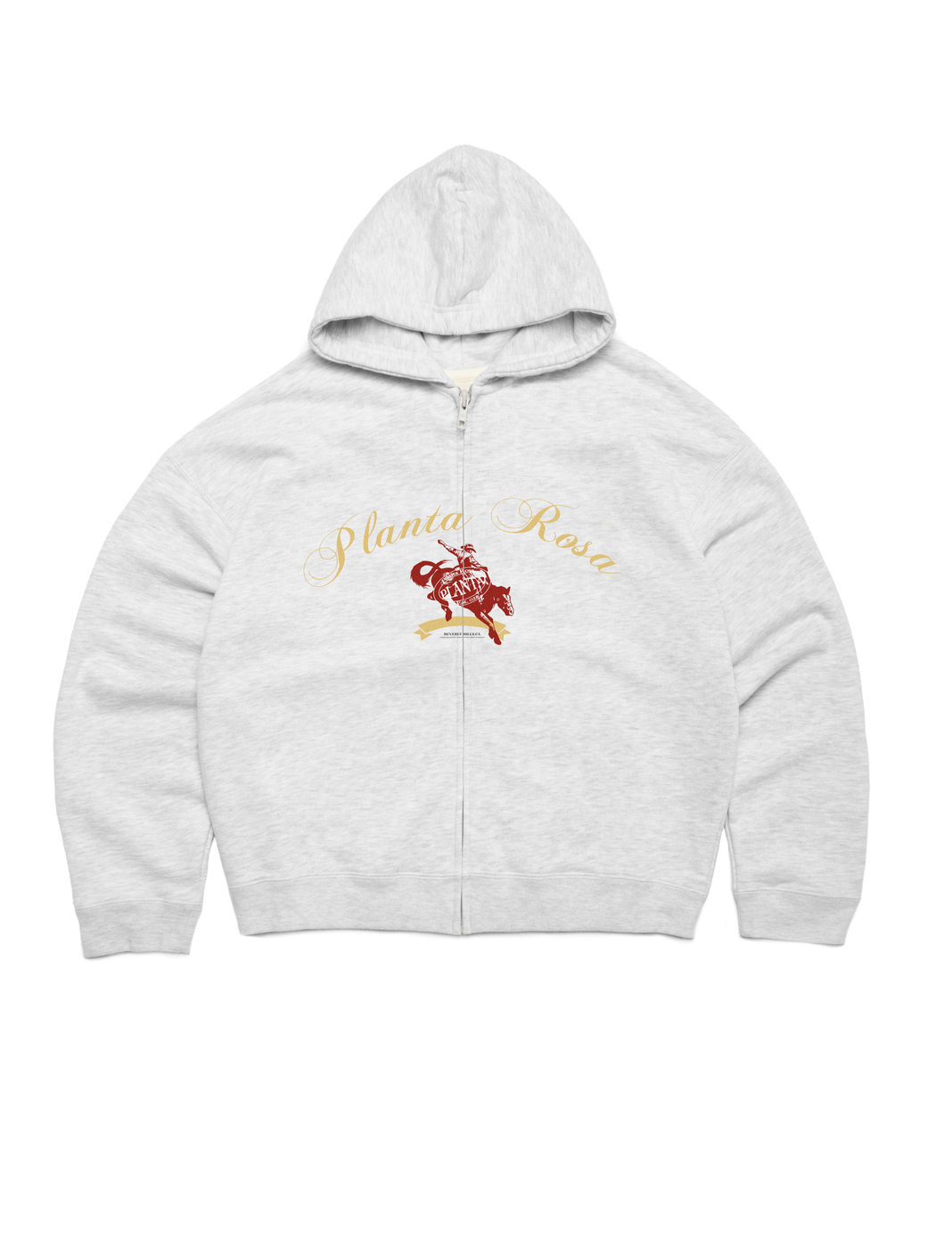 COWBOY SIGNED ZIP HOODIE 370-GREY VELVET