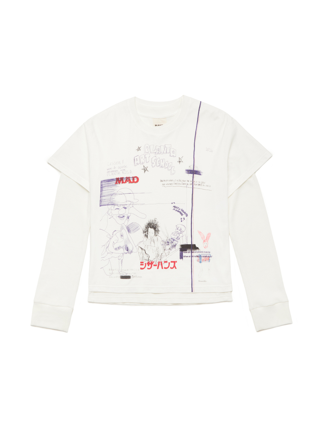 MADNESS LONG SLEEVE LAYERED VANILLA