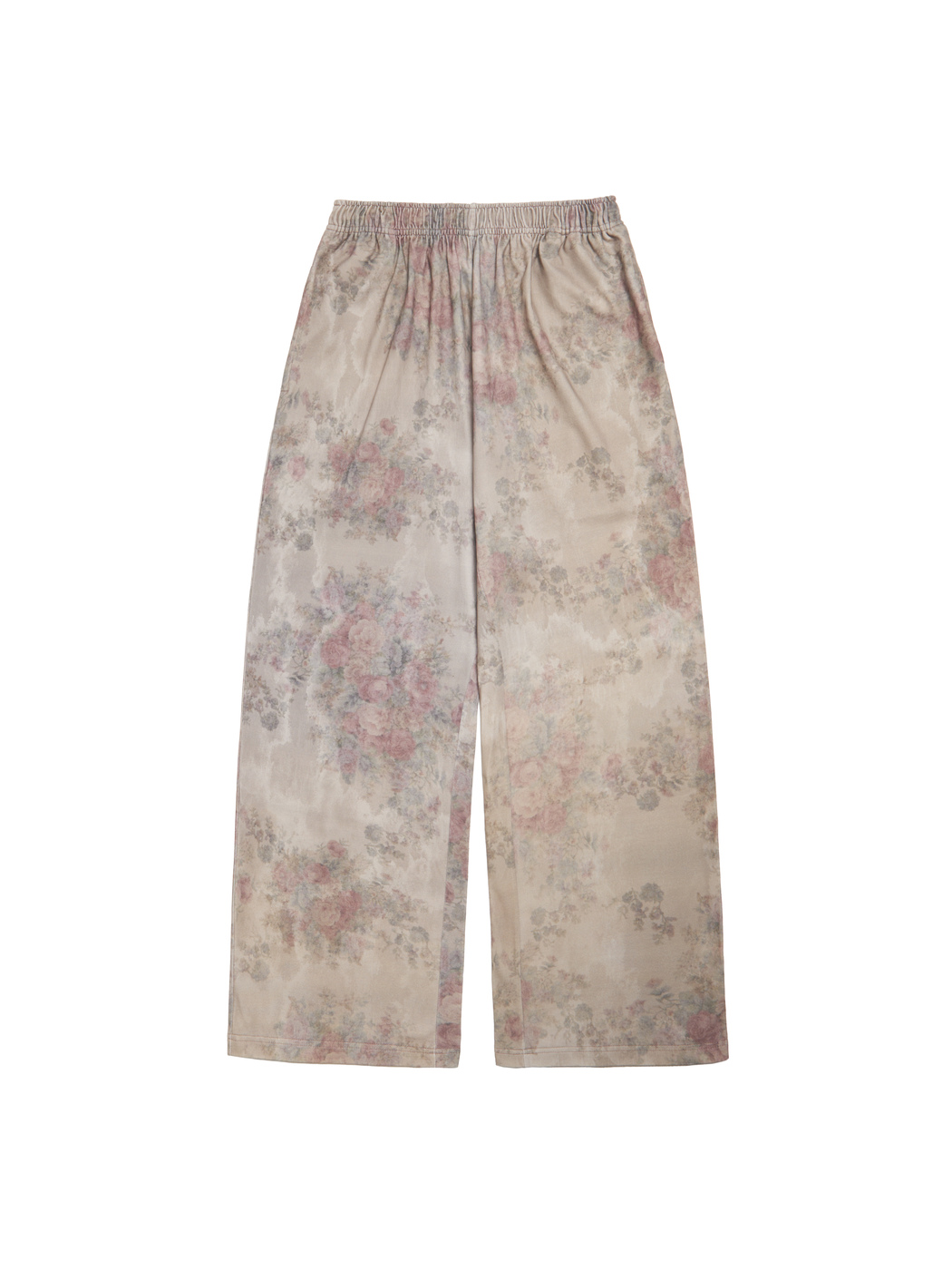FLOWER-PATTERN PANTS 250-VANILLA VELVET
