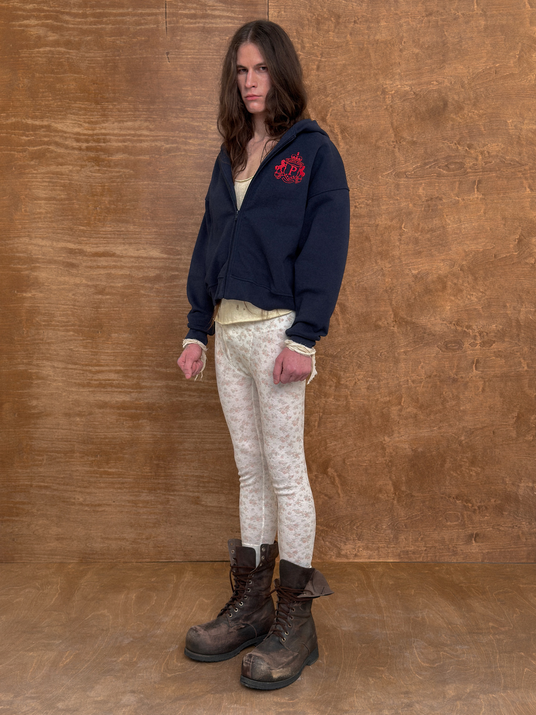 BLAZON-POCKET ZIP HOODIE
