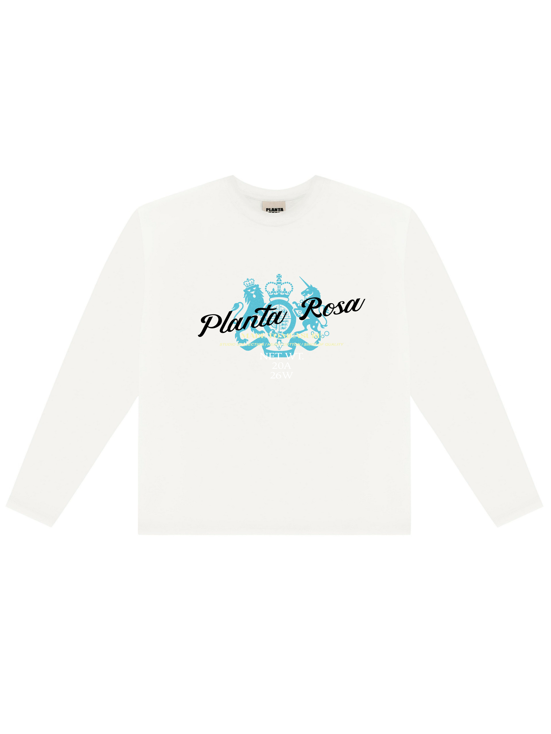 CREST-STRIKETHROUGH LONG SLEEVE 250-VANILLA