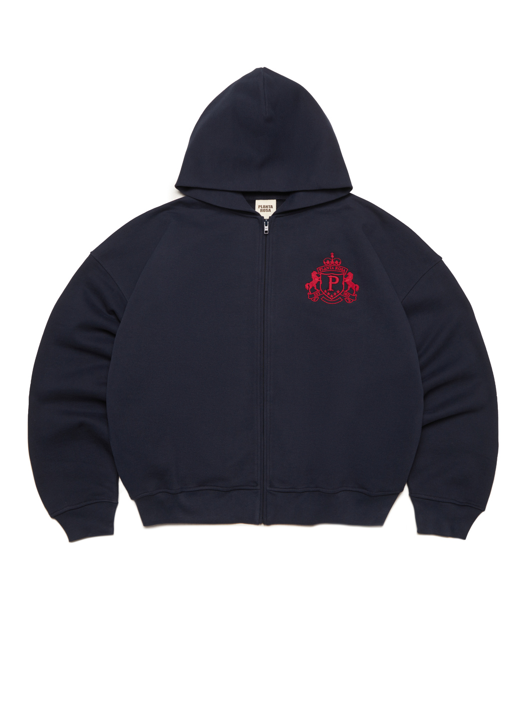 BLAZON-POCKET ZIP HOODIE