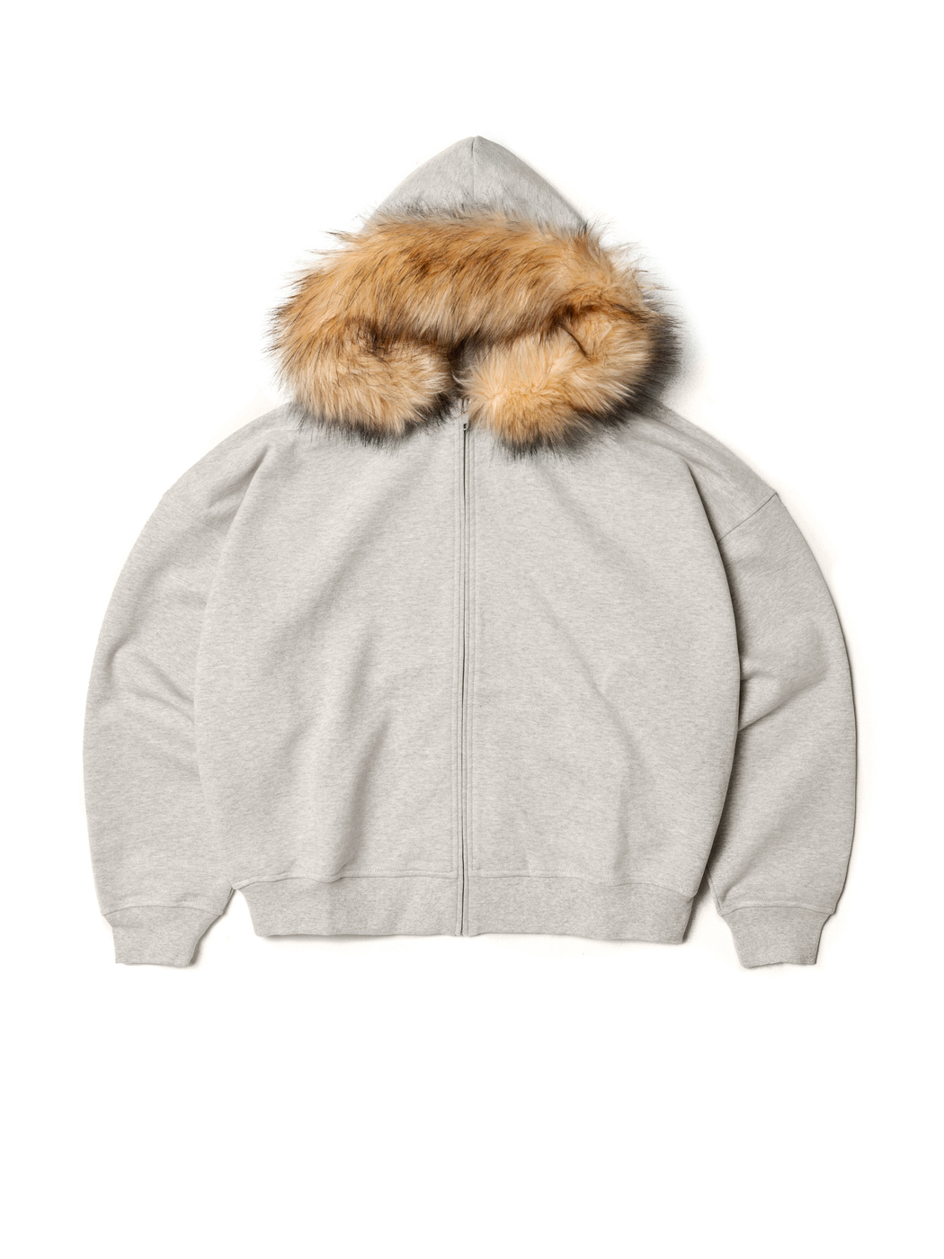 OPYSHKA BISCUIT ZIP HOODIE 470-VANILLAGREY VELVET