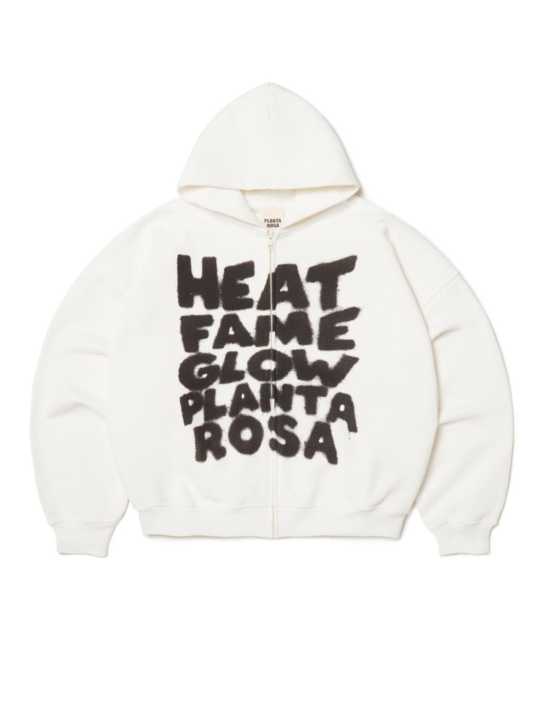 GRAFFITI ZIP HOODIE 470-VANILLA VELVET