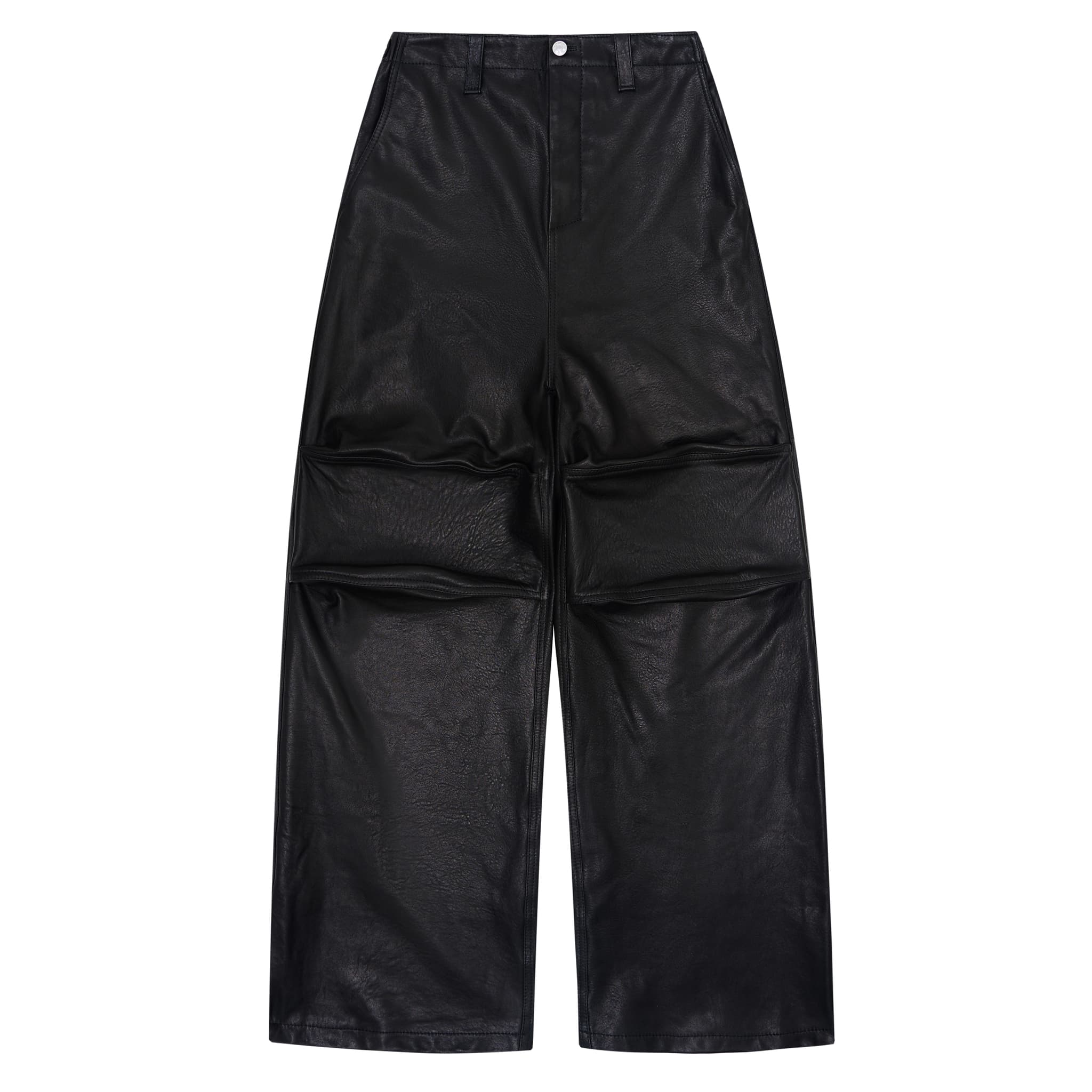 LEATHER CARGO PANTS