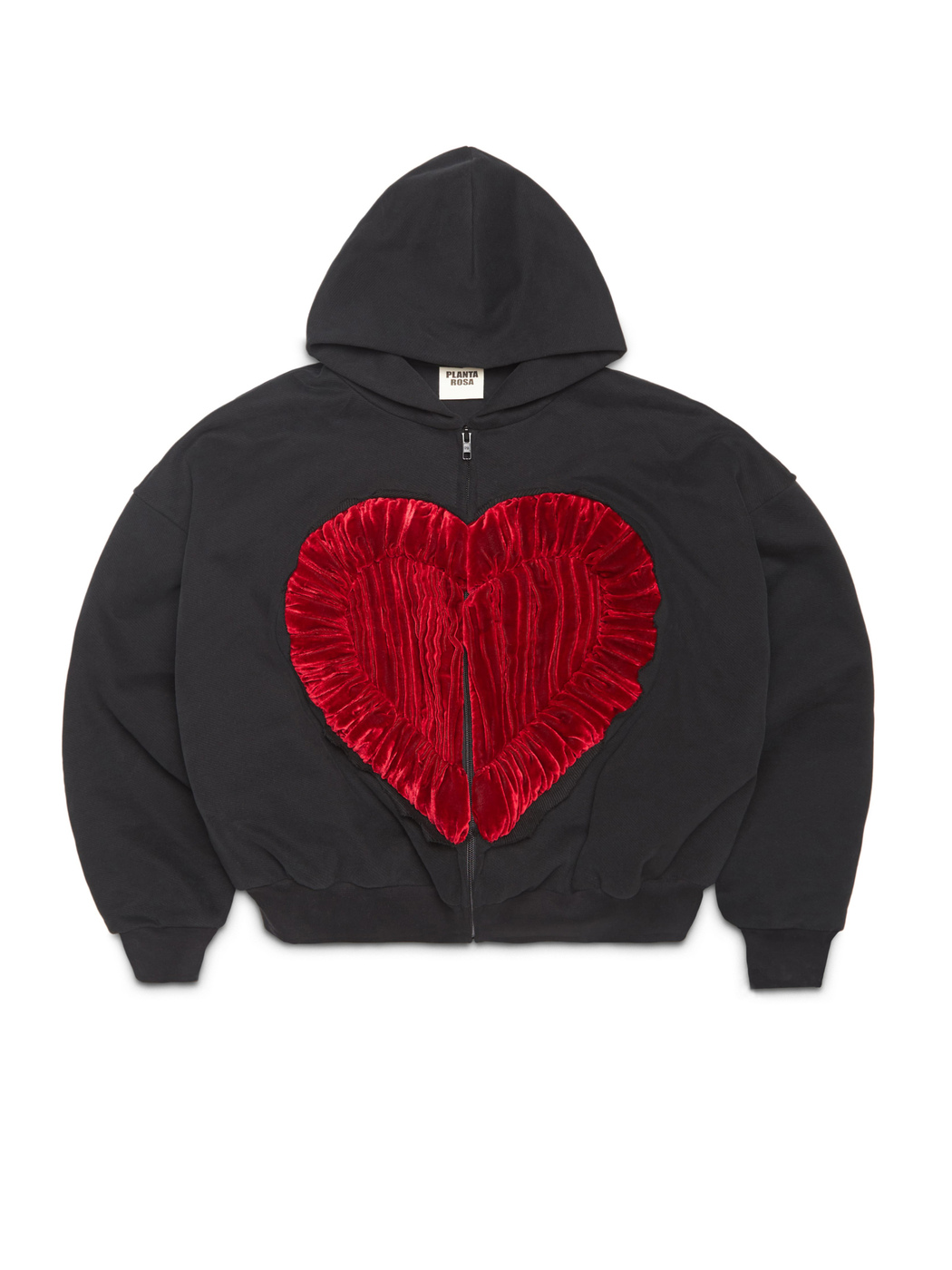 SCARLET-CURTAINS  ZIP HOODIE 470-BLACK VELVET