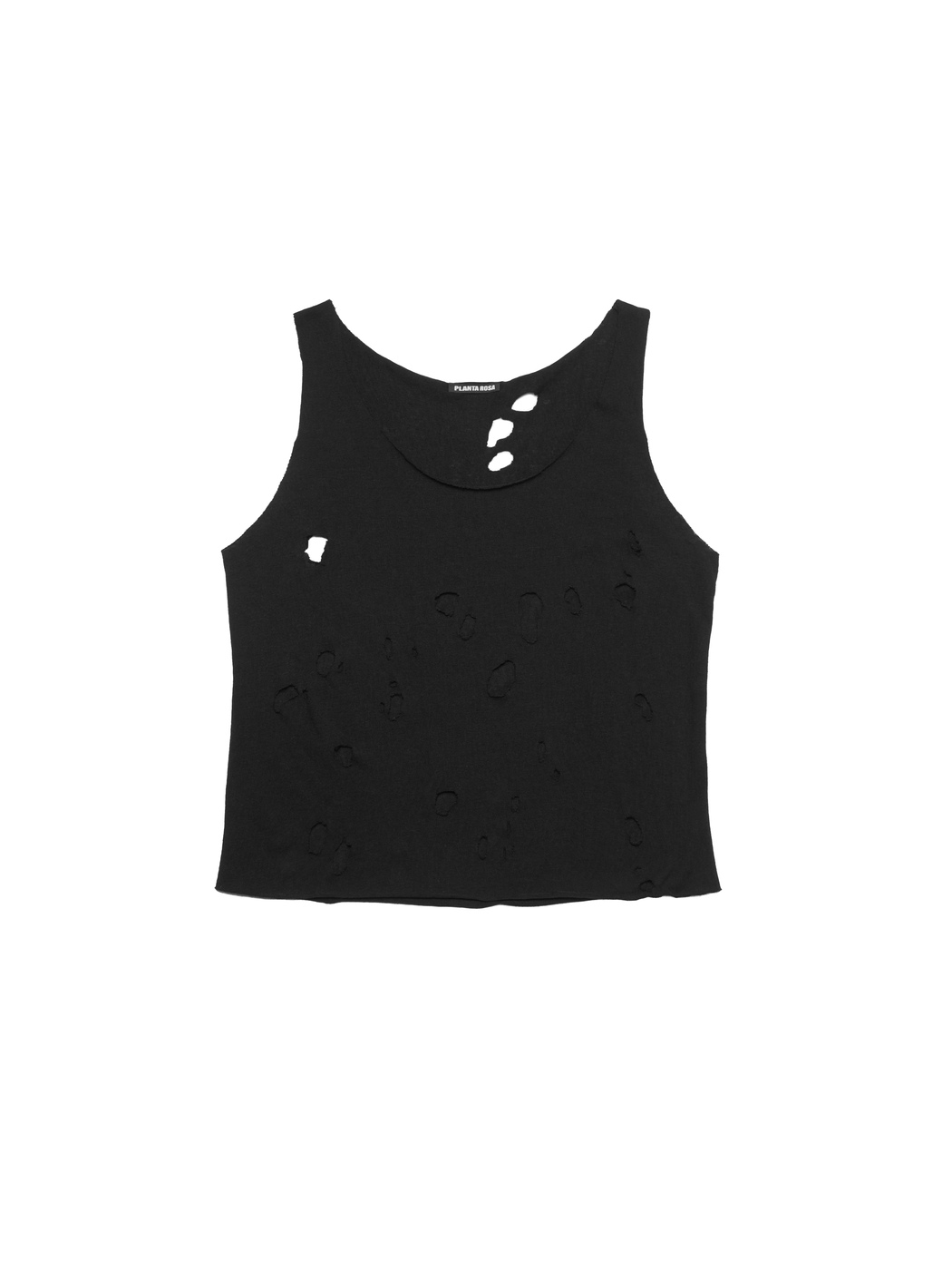 DISTRESS TANK TOP - BLACK