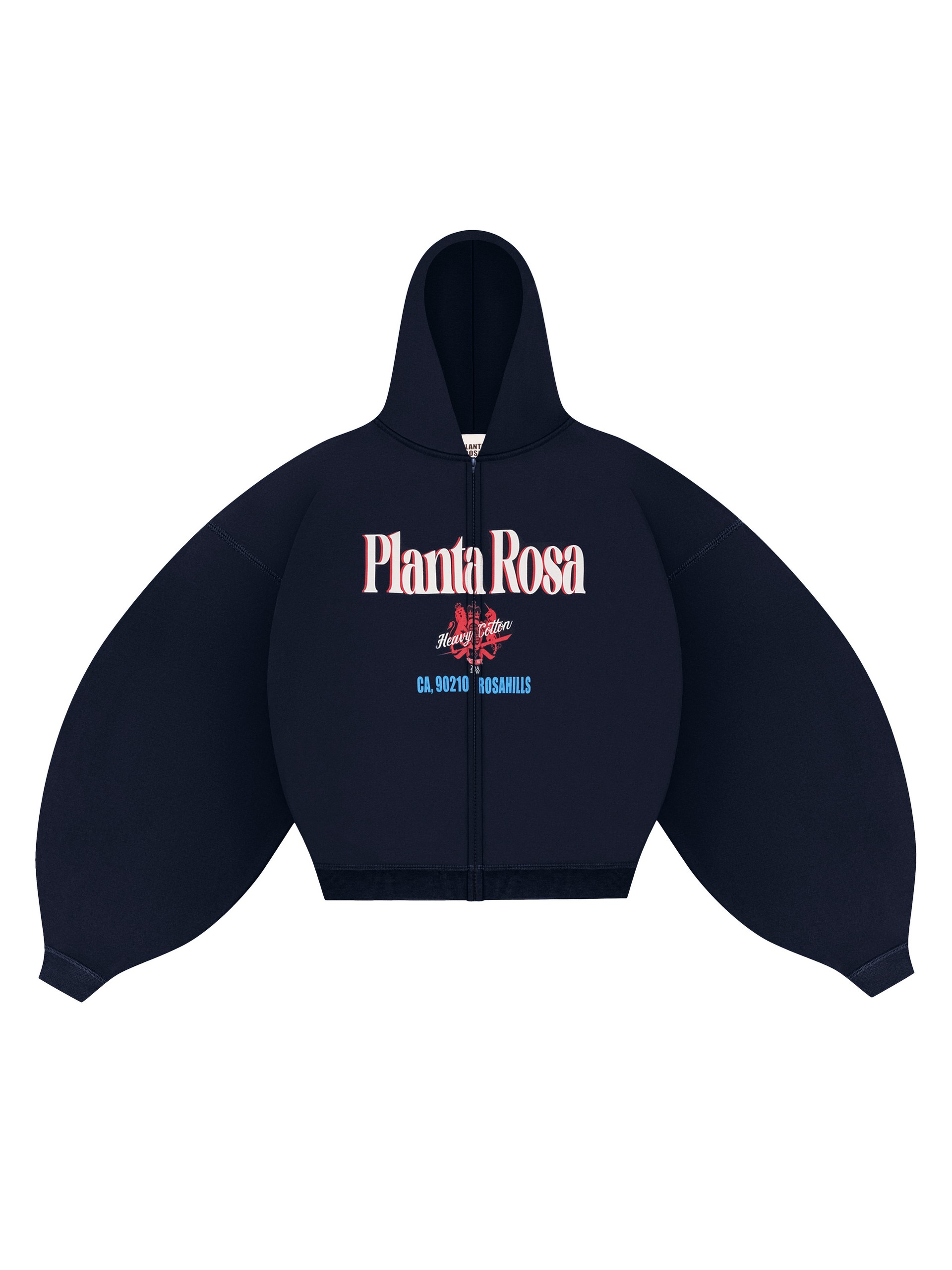 ROSA HILLS ZIP HOODIE 370-DARKBLUE VELVET