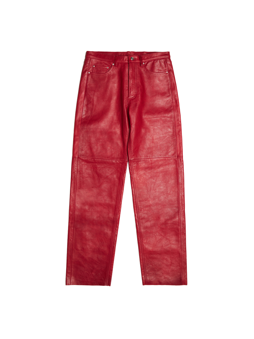 PANTS  R-LEATHER - RED