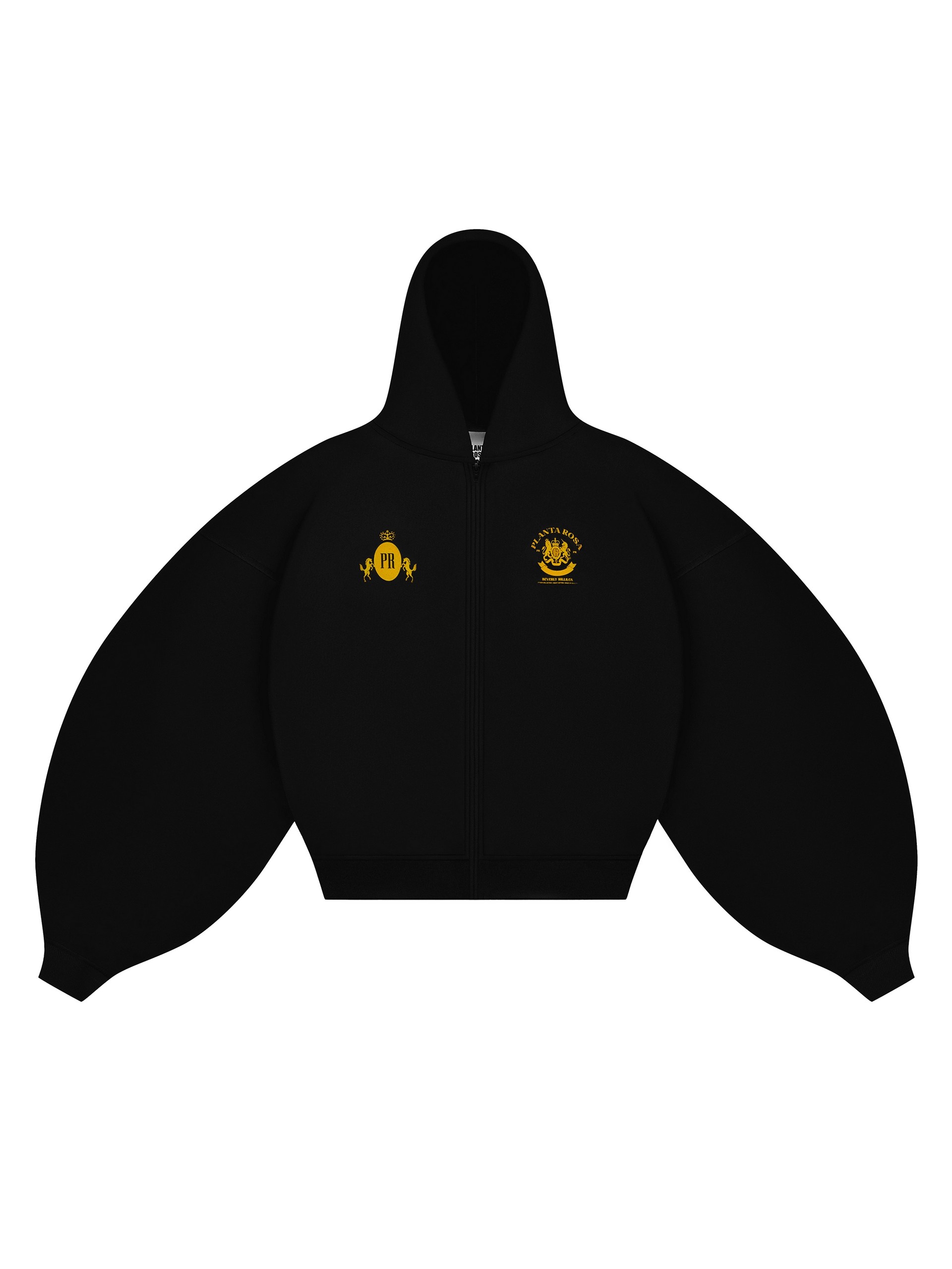 BLAZON ZIP HOODIE 470-BLACK