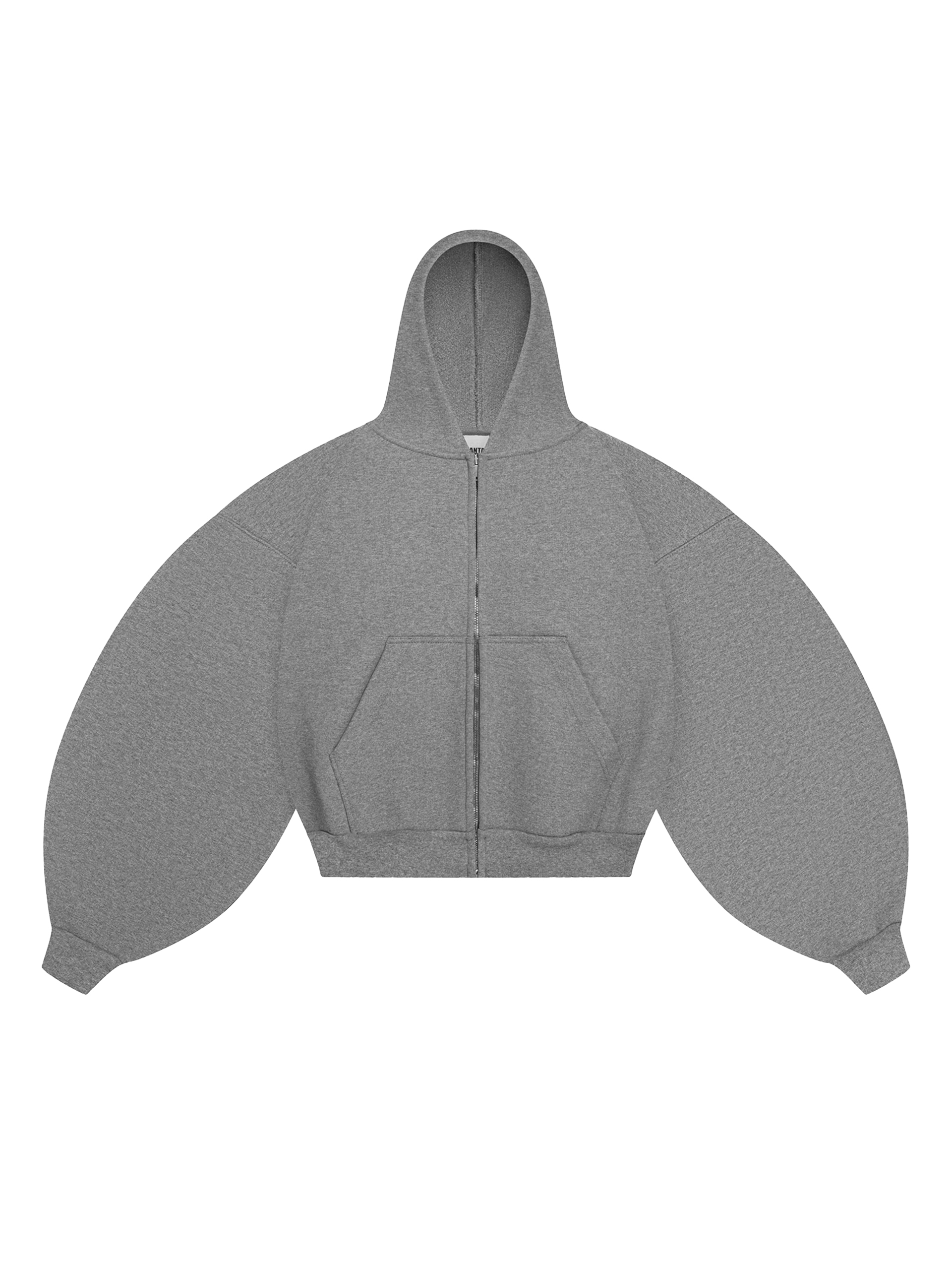  ZIP HOODIE 750-DUSKY GREY VELVET