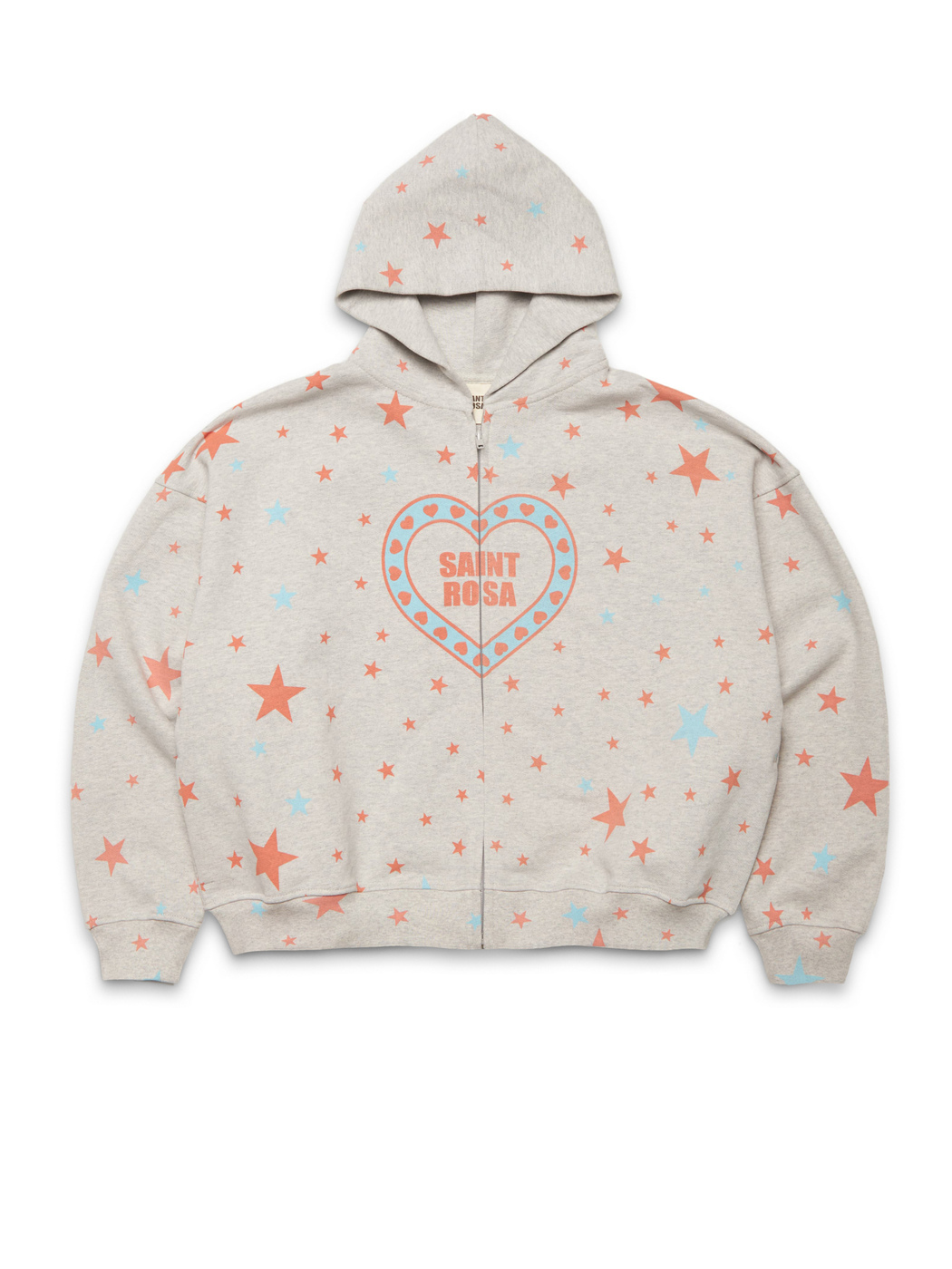 SAINTROSA  ZIP HOODIE 470-VANILLAGREY VELVET