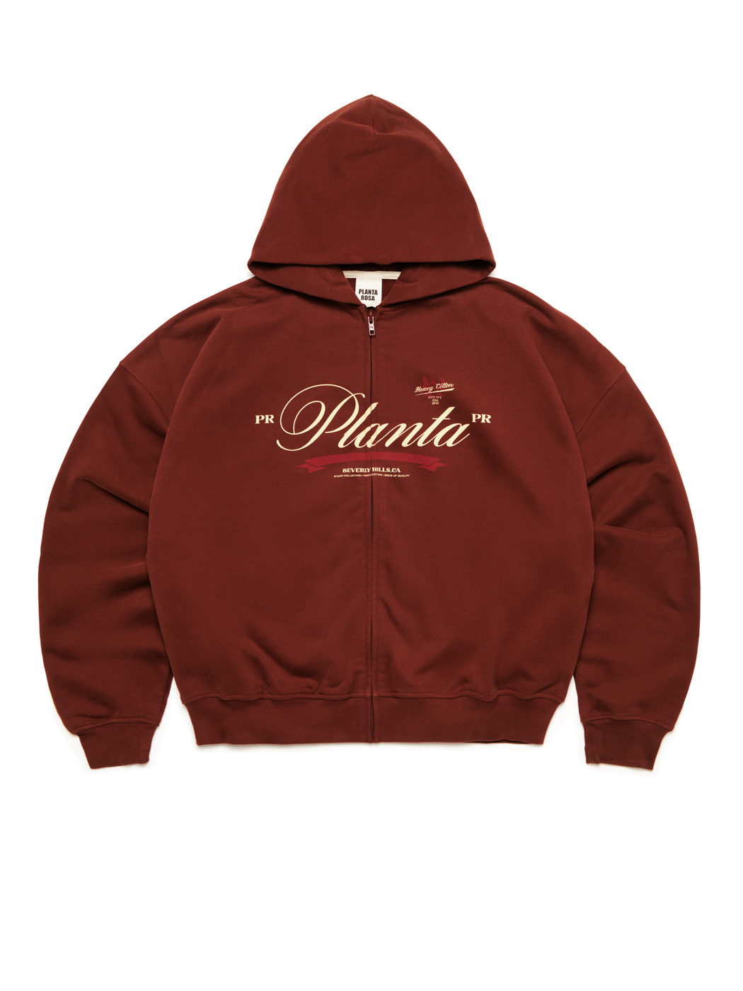 ITALIC-BOLD ZIP HOODIE 370-SABLE VELVET