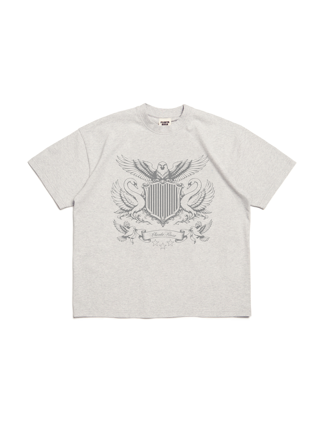 FLOCK T-SHIRT 220-VANILLAGREY VELVET