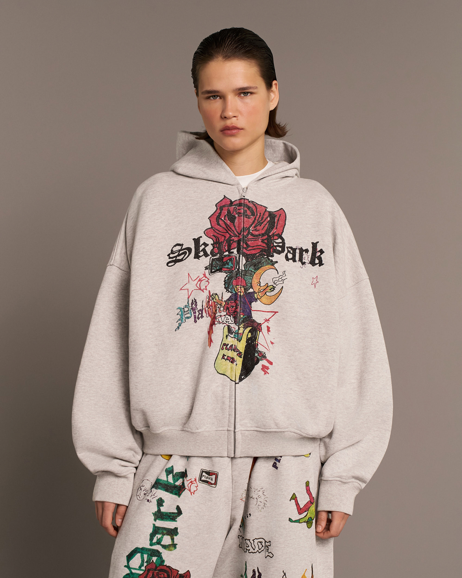 PUNK ROSA ZIP HOODIE