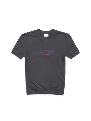 SLIM FIT UNIVERSITY T-SHIRT 185-BLACK OYSTER