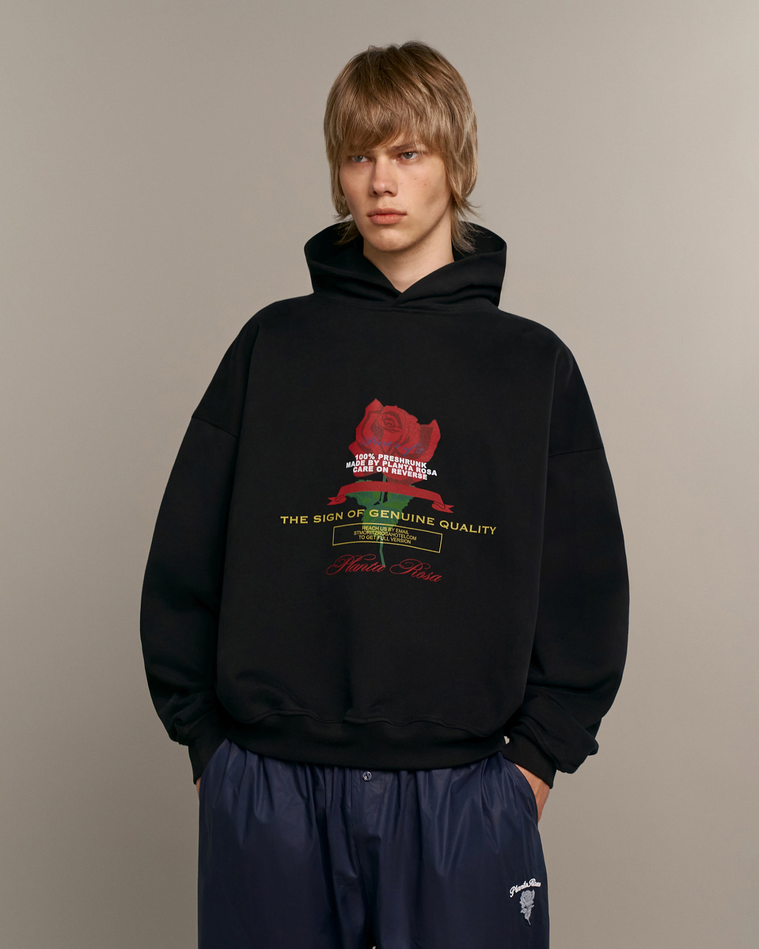 SINGLE-ROSE HOODIE