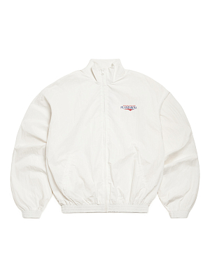 UNVERSITY PUFFER TRACK JACKET - WHITE