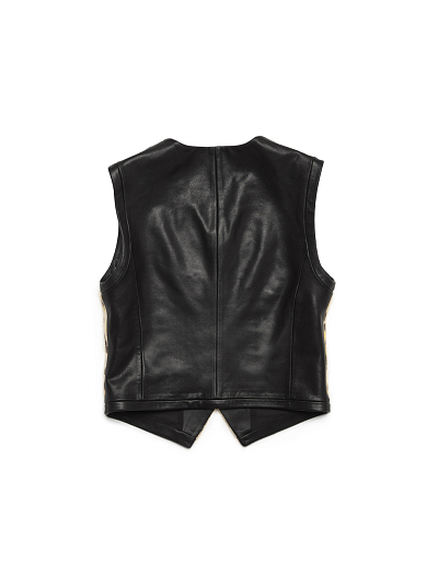 LEATHER VEST LEO-PATTERN