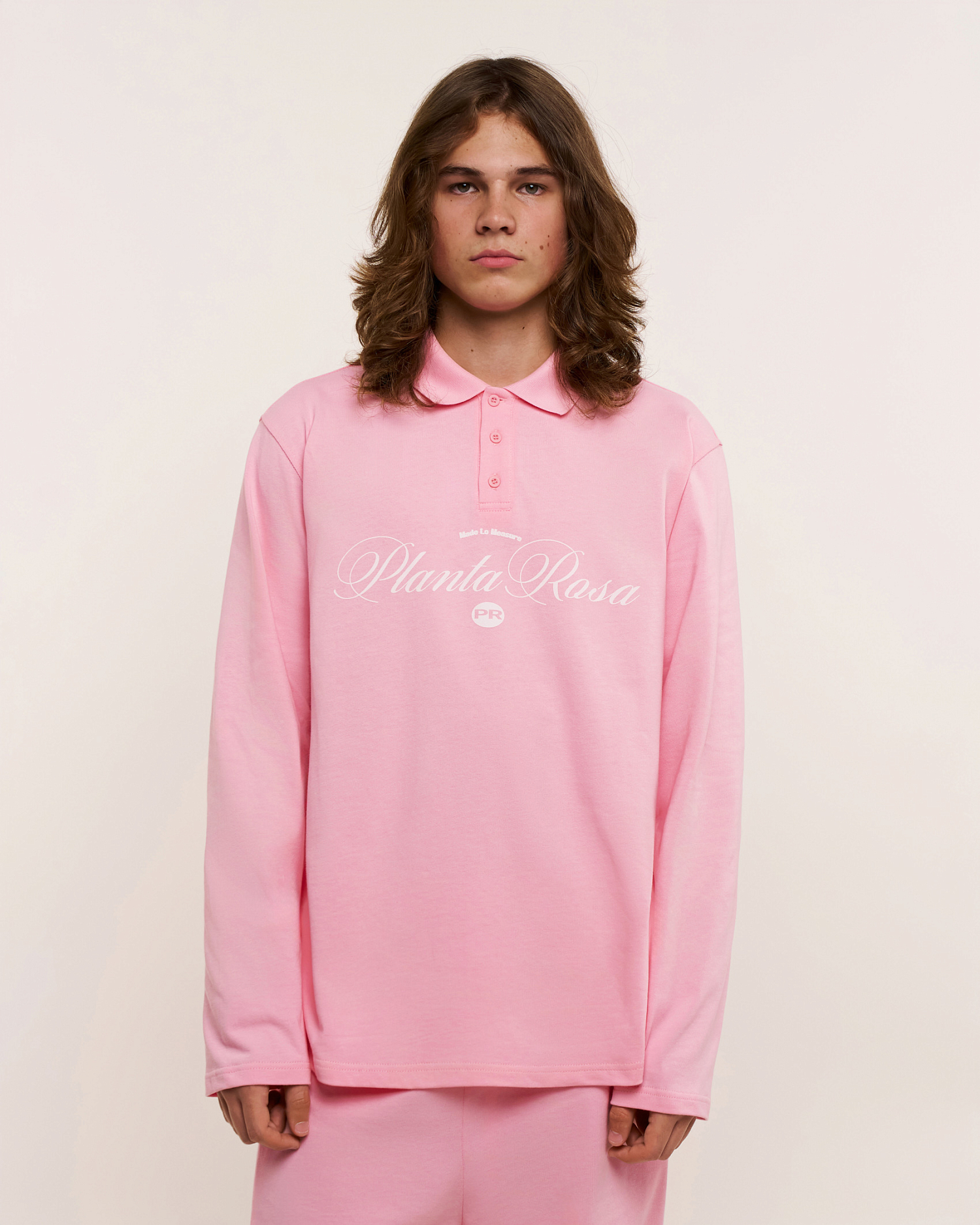 ITALIC-WHITE POLO LONG SLEEVE