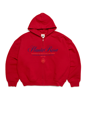 REFINED-BASICS ZIP HOODIE 470-ADRENALINE VELVET