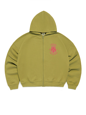 CAMP-CALIFORNIA HOODIE ZIP 470-GREENOLIVE VELVET