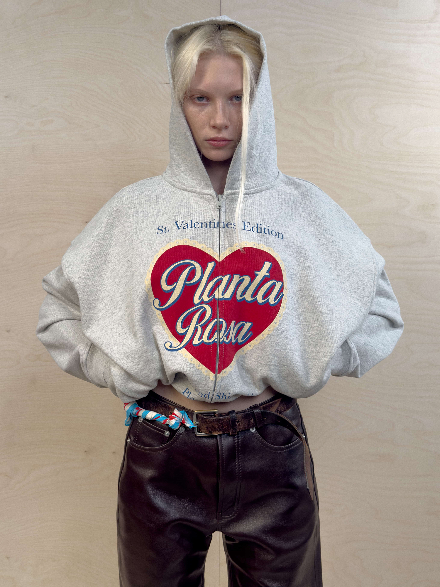 DENTELLE-HEART ZIP HOODIE