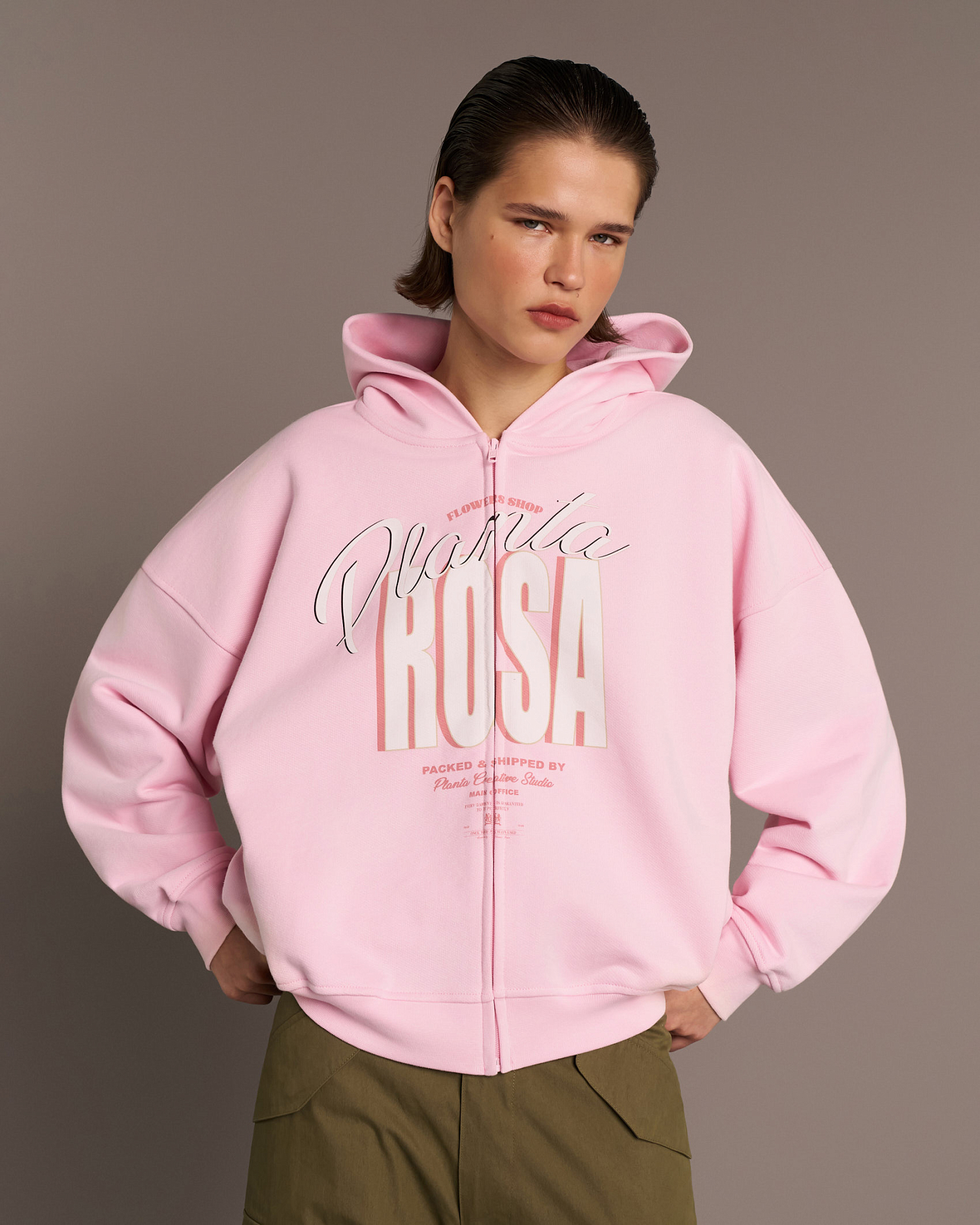 PINK VIBES ZIP HOODIE