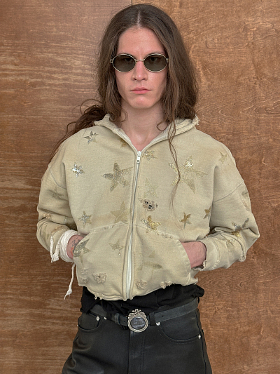 FADING-STARS ZIP HOODIE