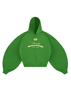 VINTAGE ZIP HOODIE 470-LIME VELVET