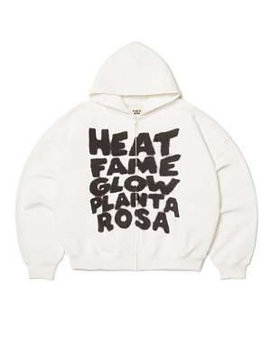 GRAFFITI ZIP HOODIE 470-VANILLA VELVET