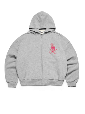 CAMP-CALIFORNIA HOODIE ZIP 470-GREY VELVET