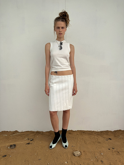 VINYL LEATHER SKIRT
