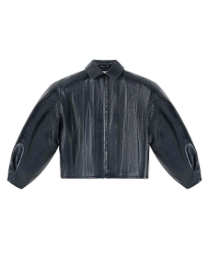 LEATHER JACKET NAVY