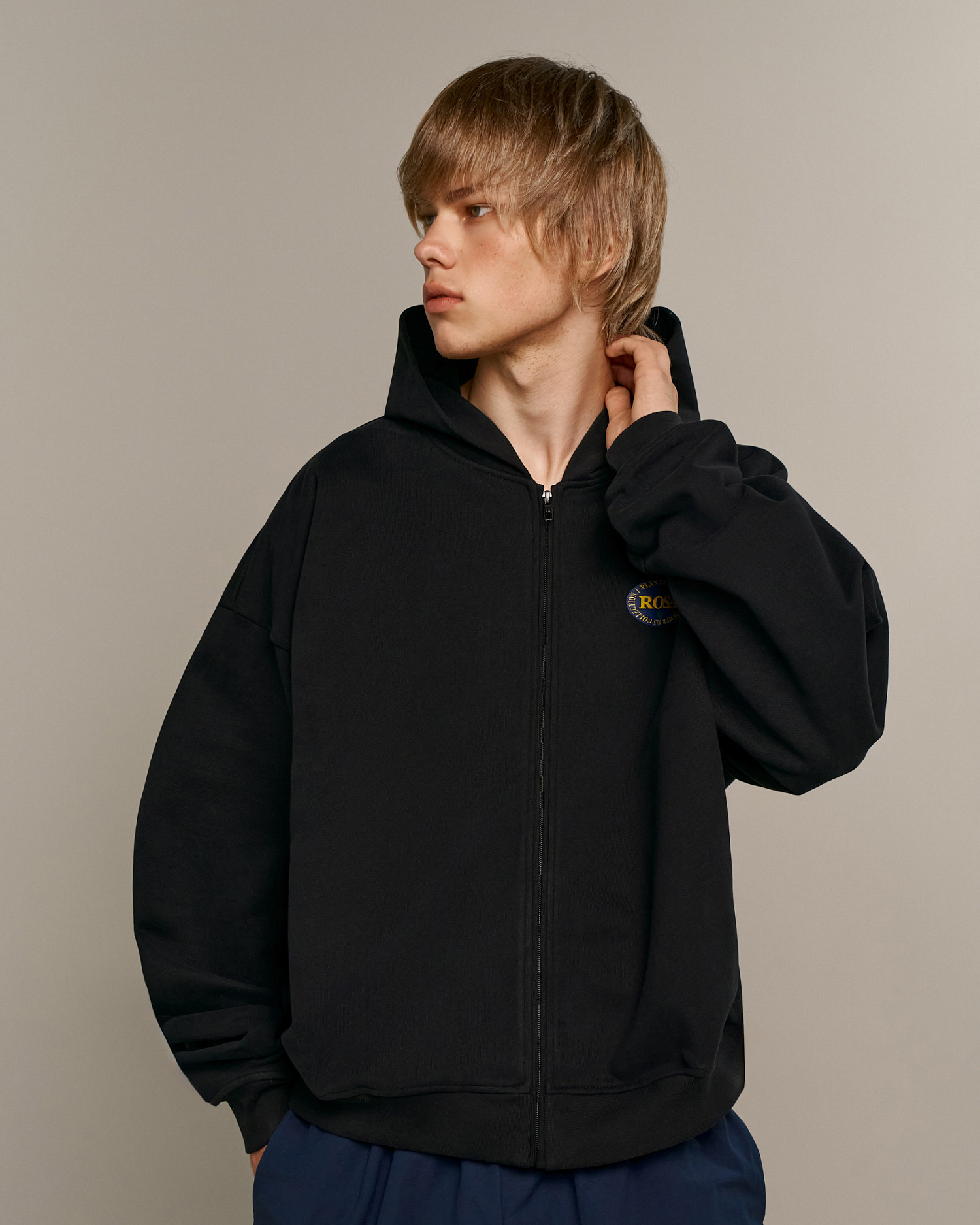 POKET-ROSA ZIP HOODIE